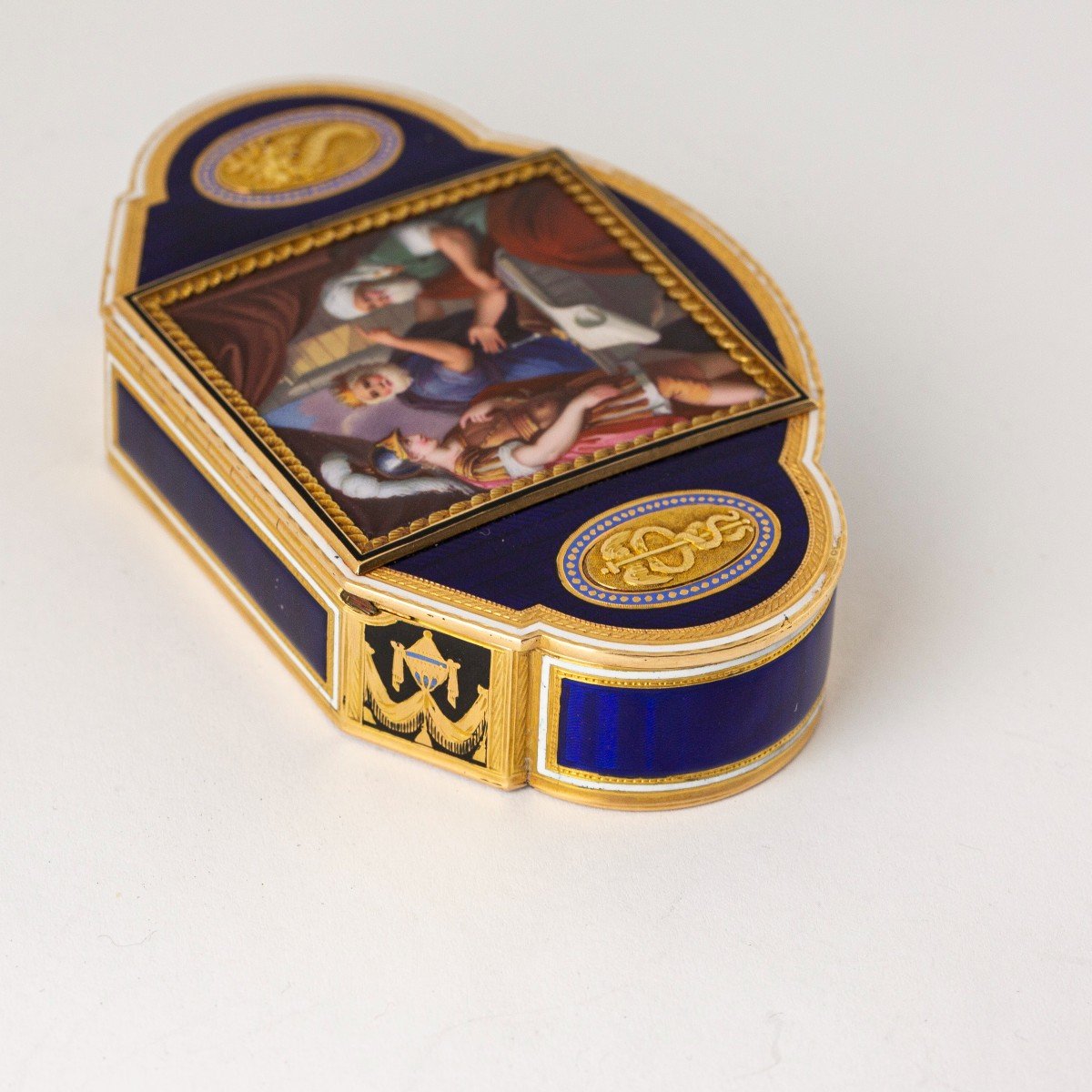 Gold And Enamel Box, Beginning Of The 19th Century-photo-2