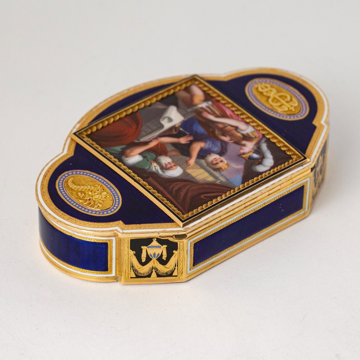 Gold And Enamel Box, Beginning Of The 19th Century-photo-4