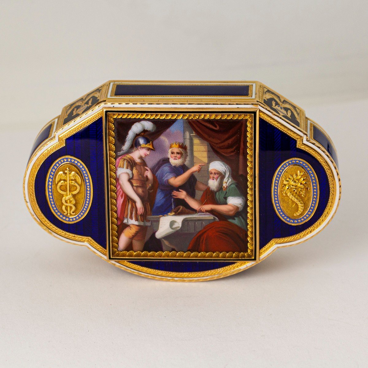 Gold And Enamel Box, Beginning Of The 19th Century-photo-3