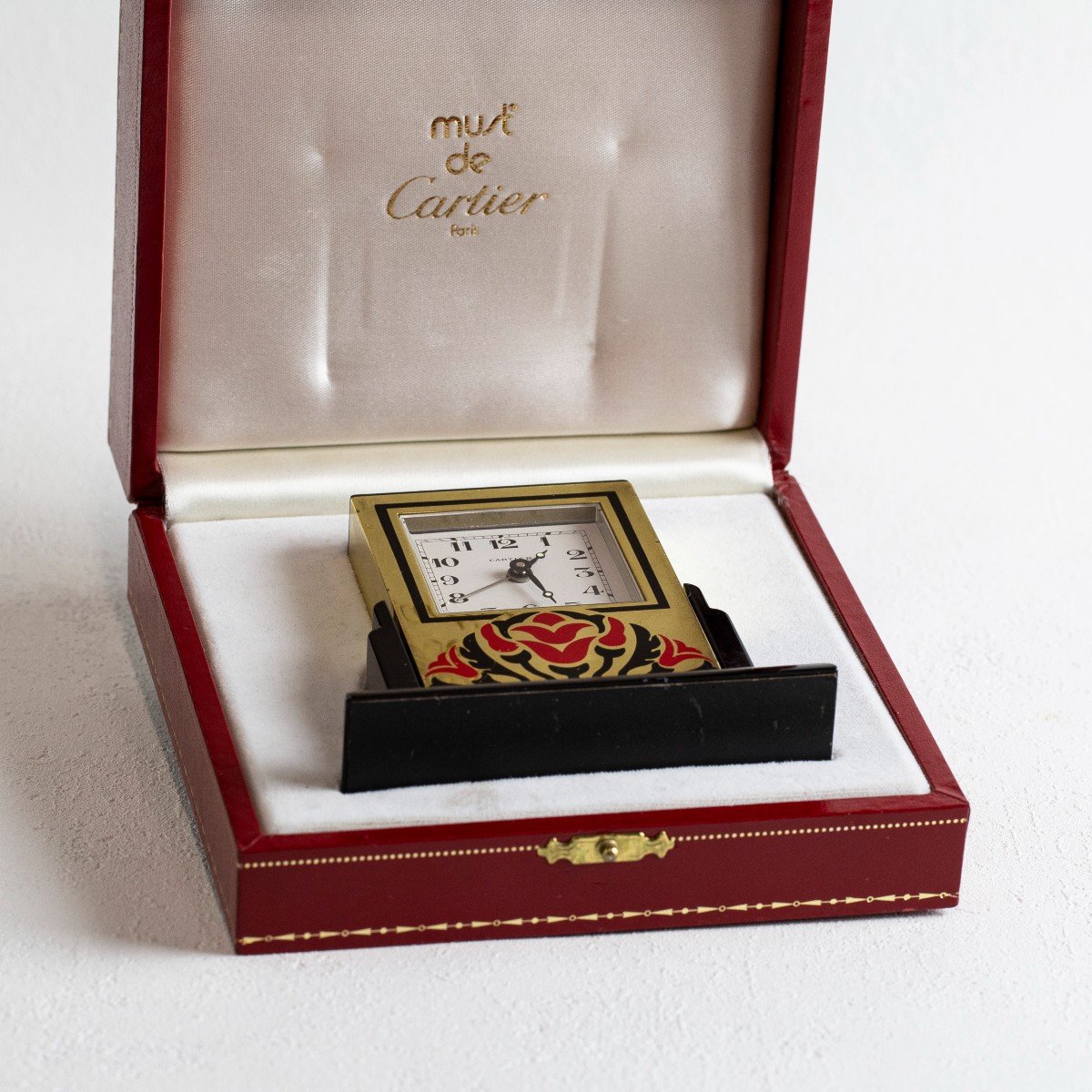 Pendulette Basculante Must De Cartier Dans Son écrin D’origine-photo-2
