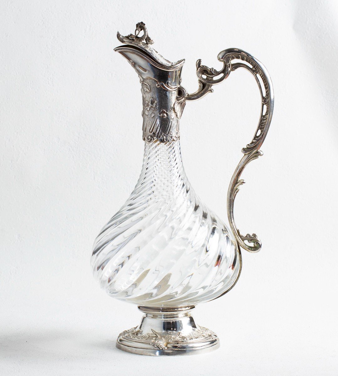 French Silver Mounted Claret Jug