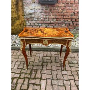 Marquetry And Gilt Bronze Game Table 