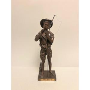 Bronze Sculpture "the Fisherman"