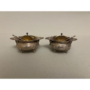 Paire de saliers en argent, Boin Taburet, Paris