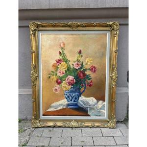 Tableau, Nature morte, huile sur toile