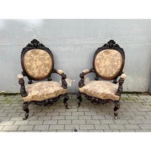  Paire de fauteuils. 
