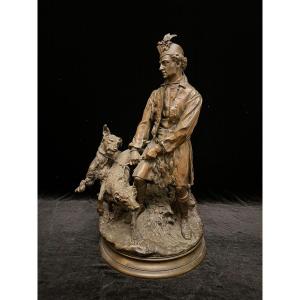  Pierre Jules Mène Bronze: Thème de Chasse chien 