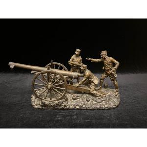 Soldiers With Bronze Cannons By Georges Omerth