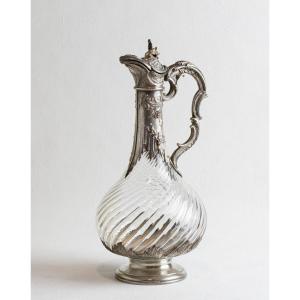 French Silver Mounted Claret Jug