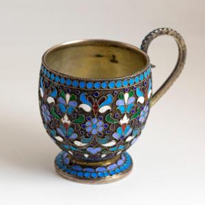 Small Russian Silver And Enamel Cup