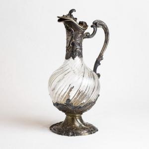 French Silver Mounted Claret Jug