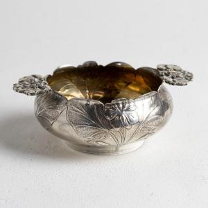  Art Nouveau Style Sterling Silver Sugar Bowl