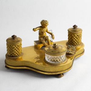 Gilt Bronze Inkwell