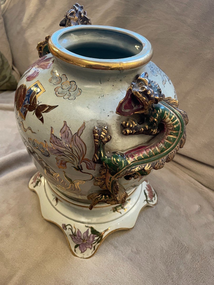 Imposing Dragon Vase 1900-photo-2
