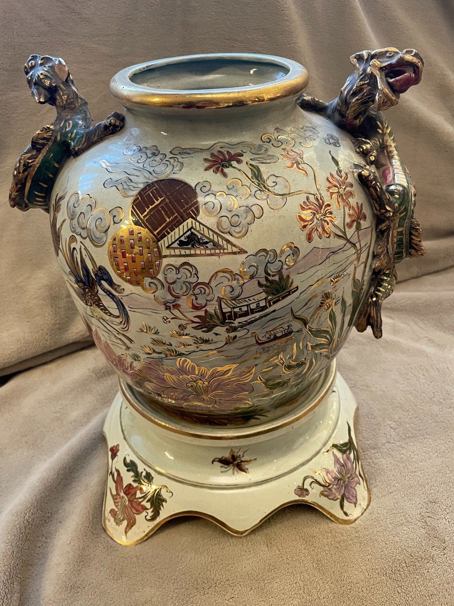 Imposing Dragon Vase 1900-photo-3