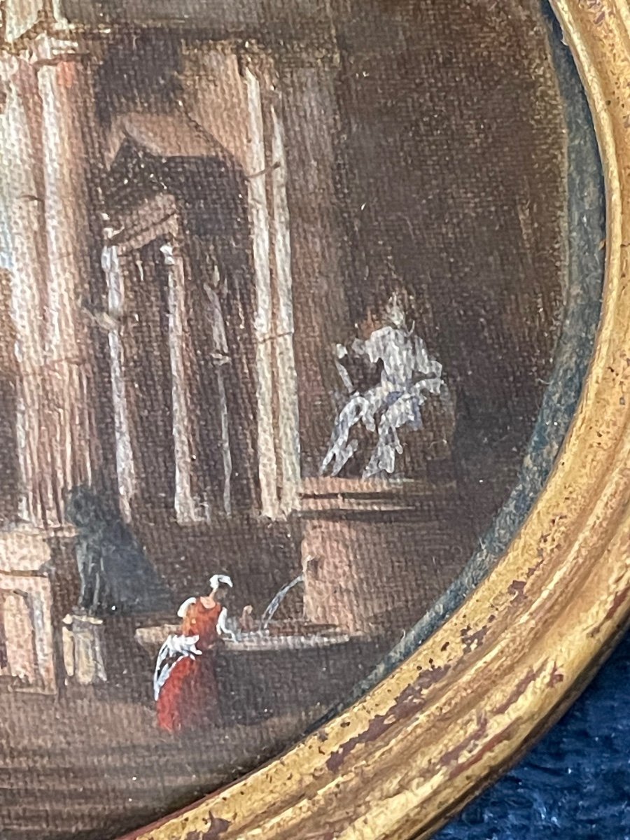 Watercolor Pair D After Hubert Robert-photo-5