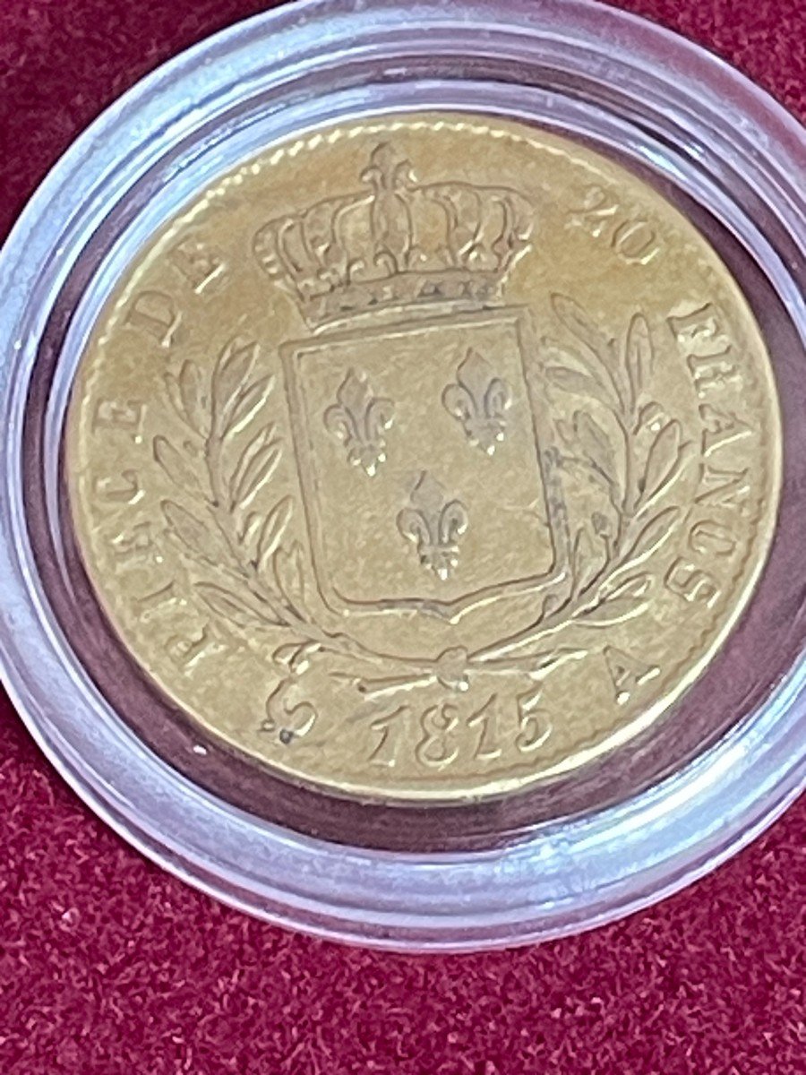 Gold Coin. 1815. Louis XVIII-photo-2