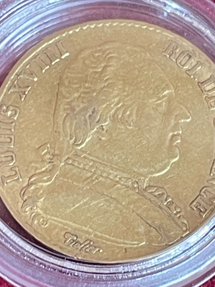 Gold Coin. 1815. Louis XVIII-photo-4