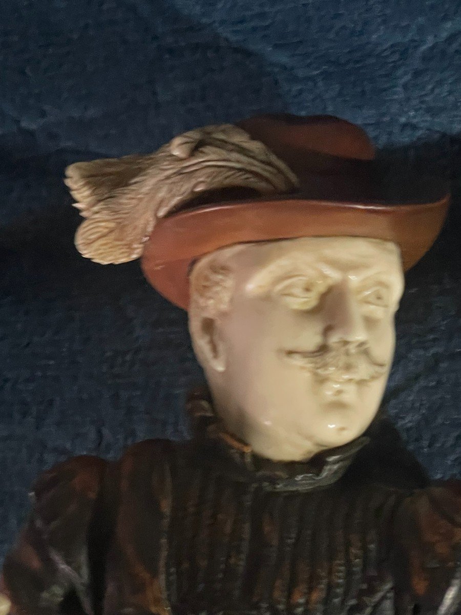 Wood And Ivory Character Chryselephantine-photo-4