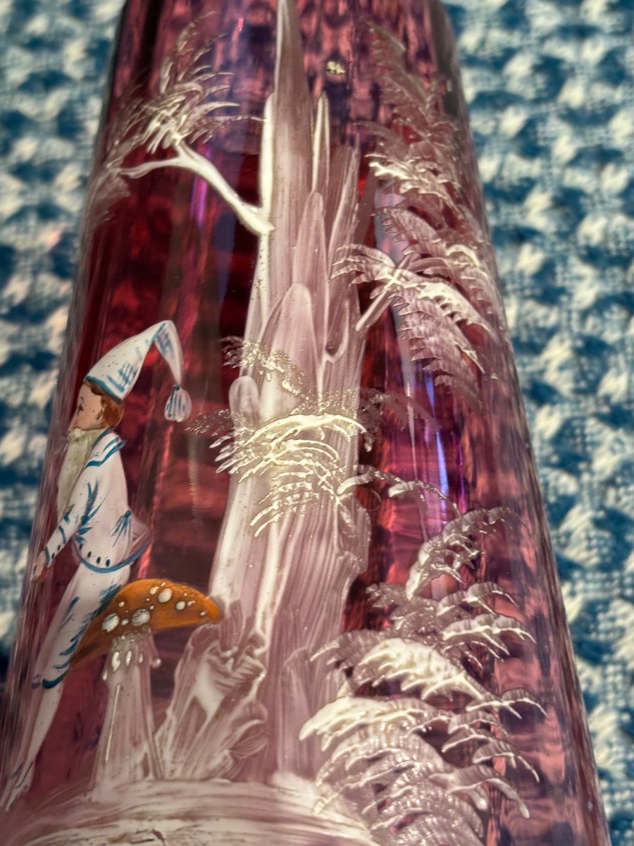 Vase émaillé. Décor Lutin -photo-5