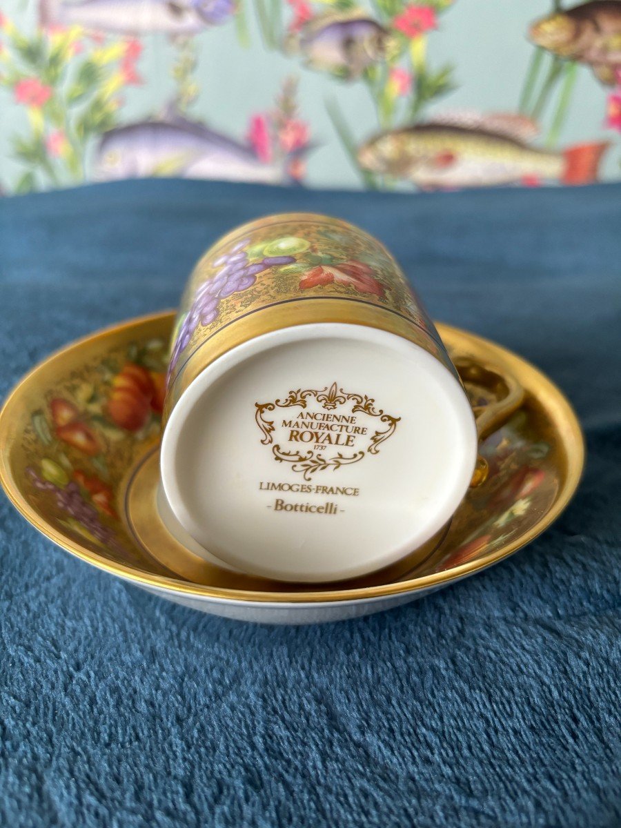 Limoges Botticelli Porcelain Litron Cups-photo-4