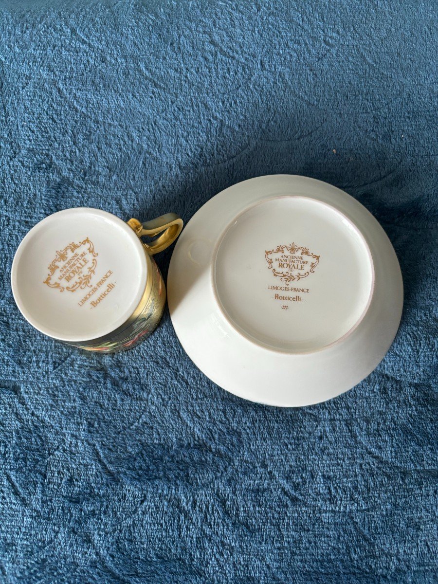 Limoges Botticelli Porcelain Litron Cups-photo-1