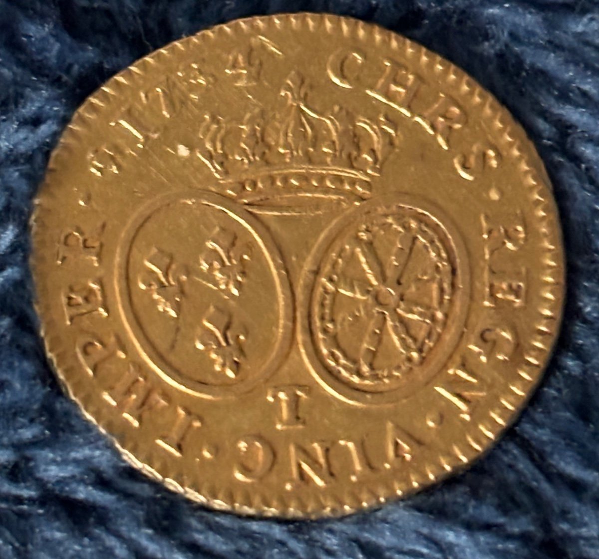 Pièce En Or Louis XV Aux écus Ovales 1734