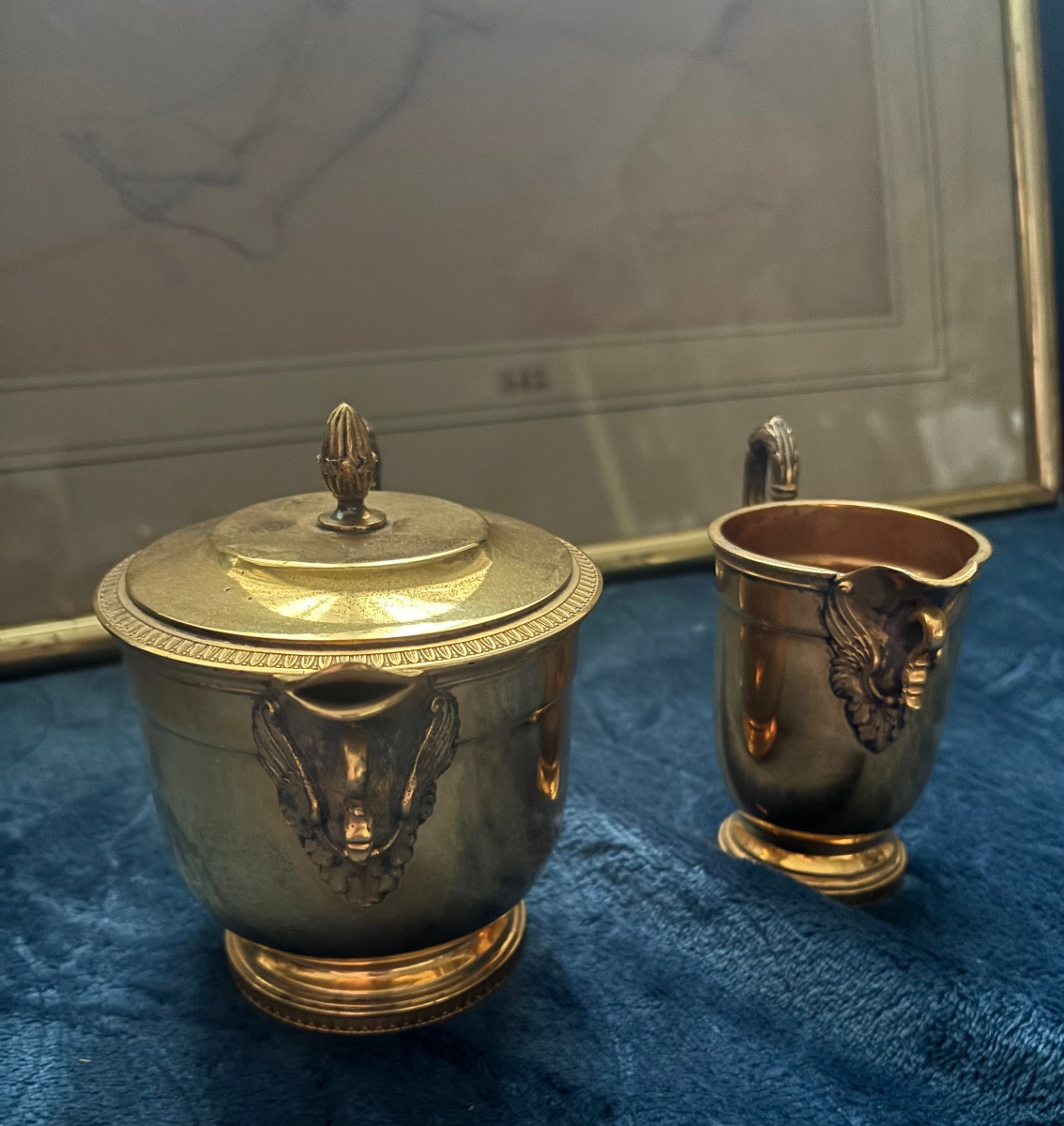 Swan Neck Teapot And Milk Jug - Empire Period