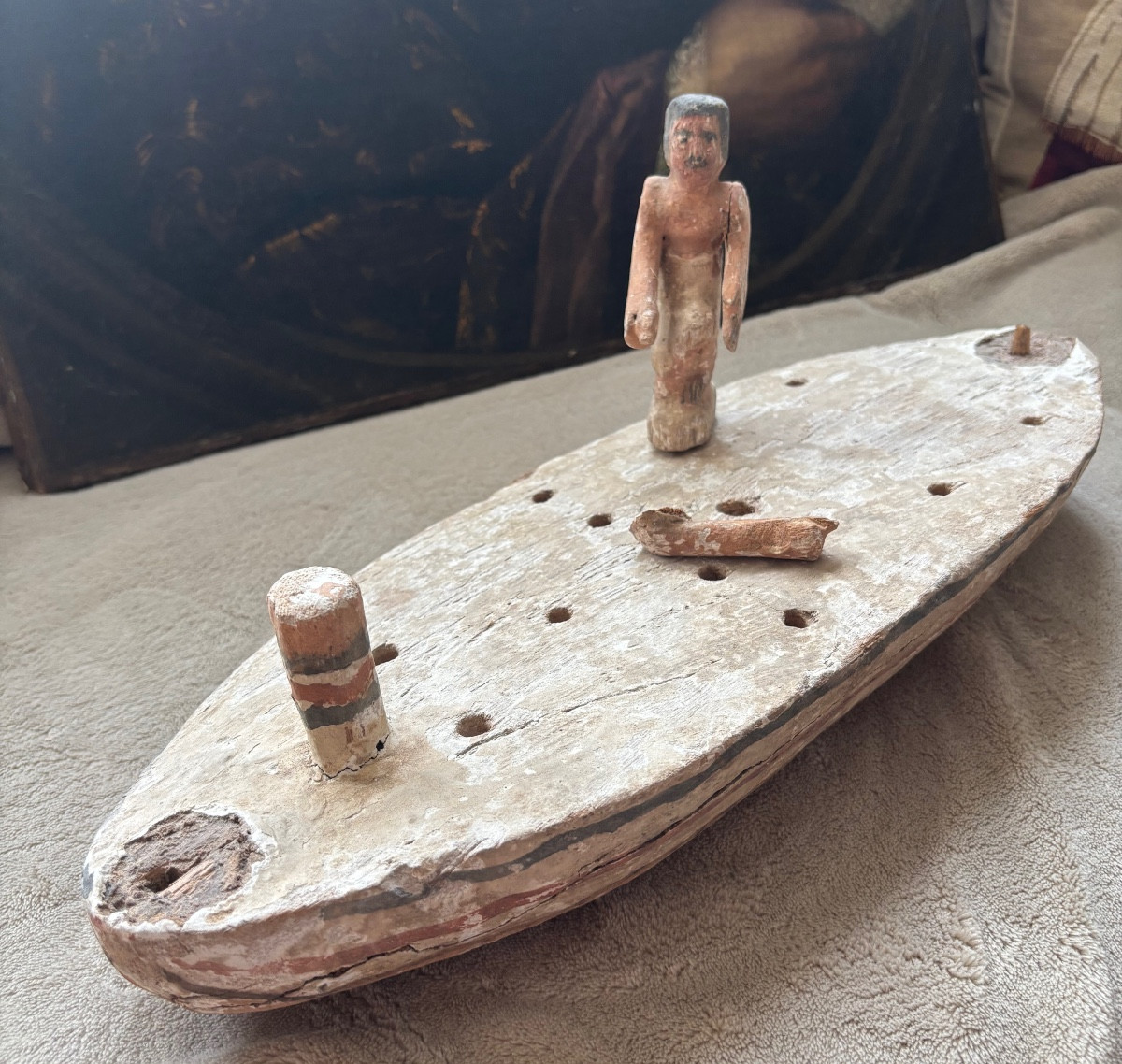 Egyptian Polychrome Boat 