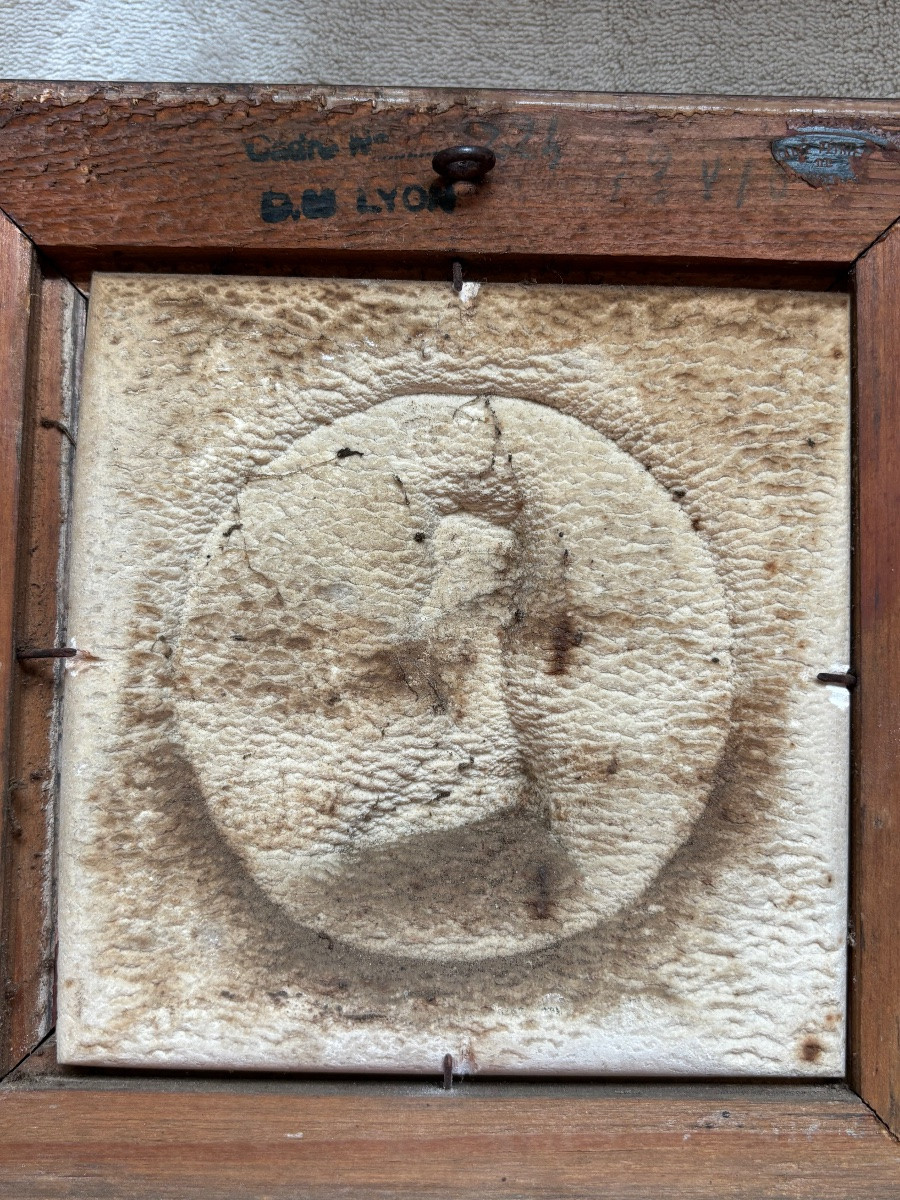 Tableau Portrait Napoleon Bonaparte Pierre Sculptee XIX ème-photo-3