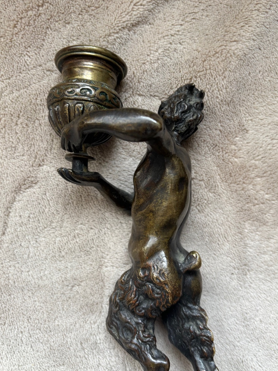 Couple de faunes en bronze Bougeoire-photo-7