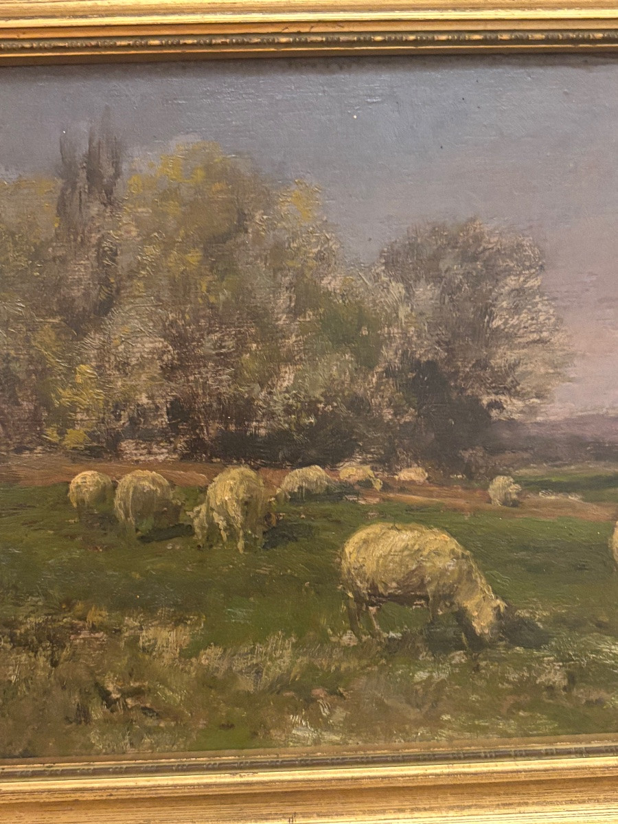 Oil On Panel. Let's Go Up. Clement Henri Quinton-photo-1