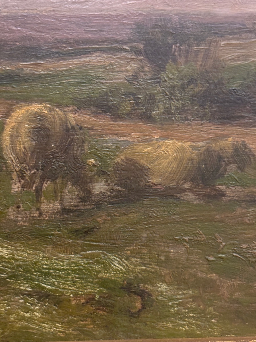 Oil On Panel. Let's Go Up. Clement Henri Quinton-photo-4