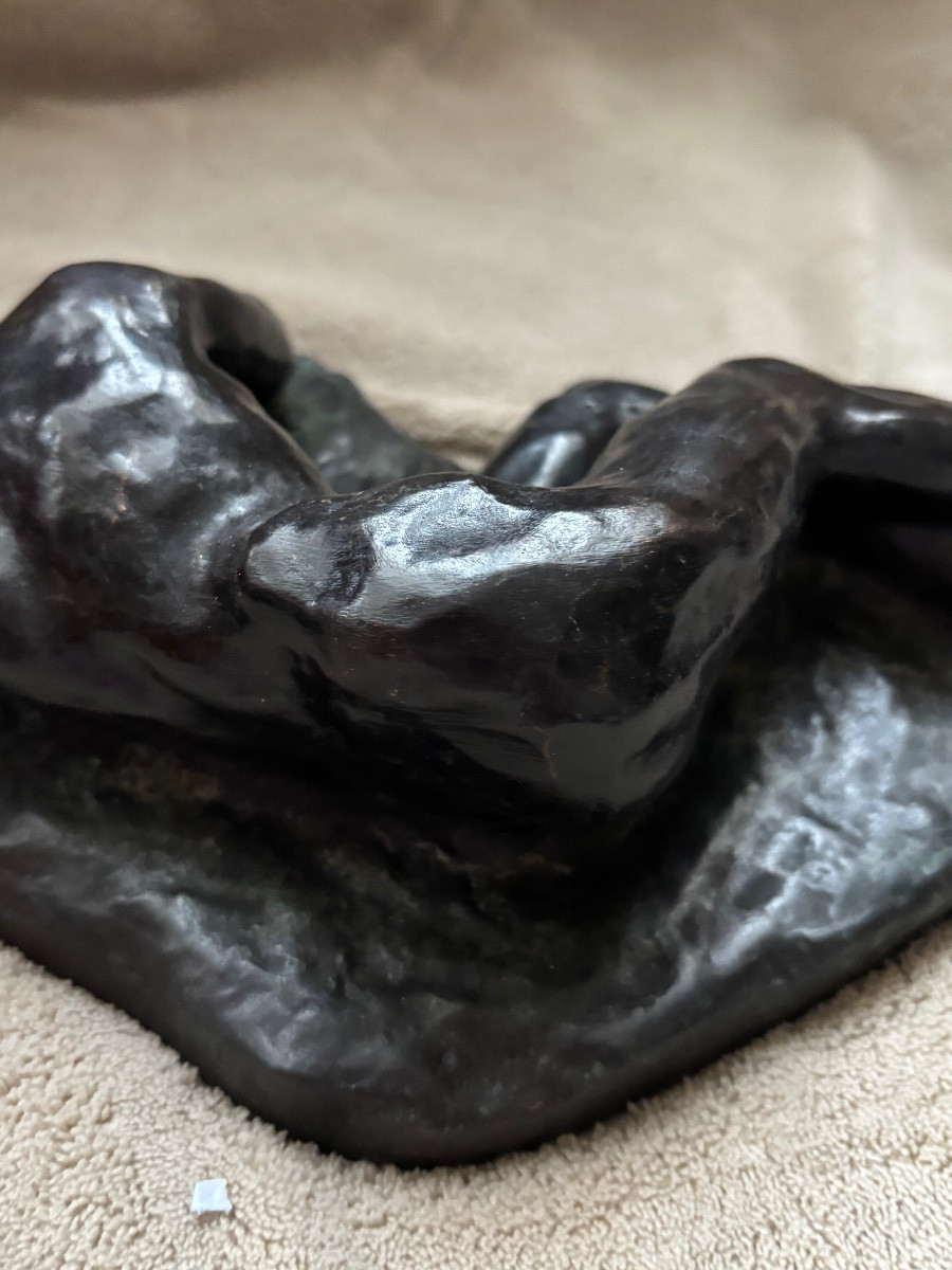 Bronze. Reclining Nude. Signed -photo-4
