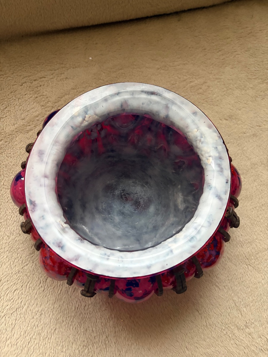 Coupe Art déco français de Daum Nancy et L. Majorelle-photo-2