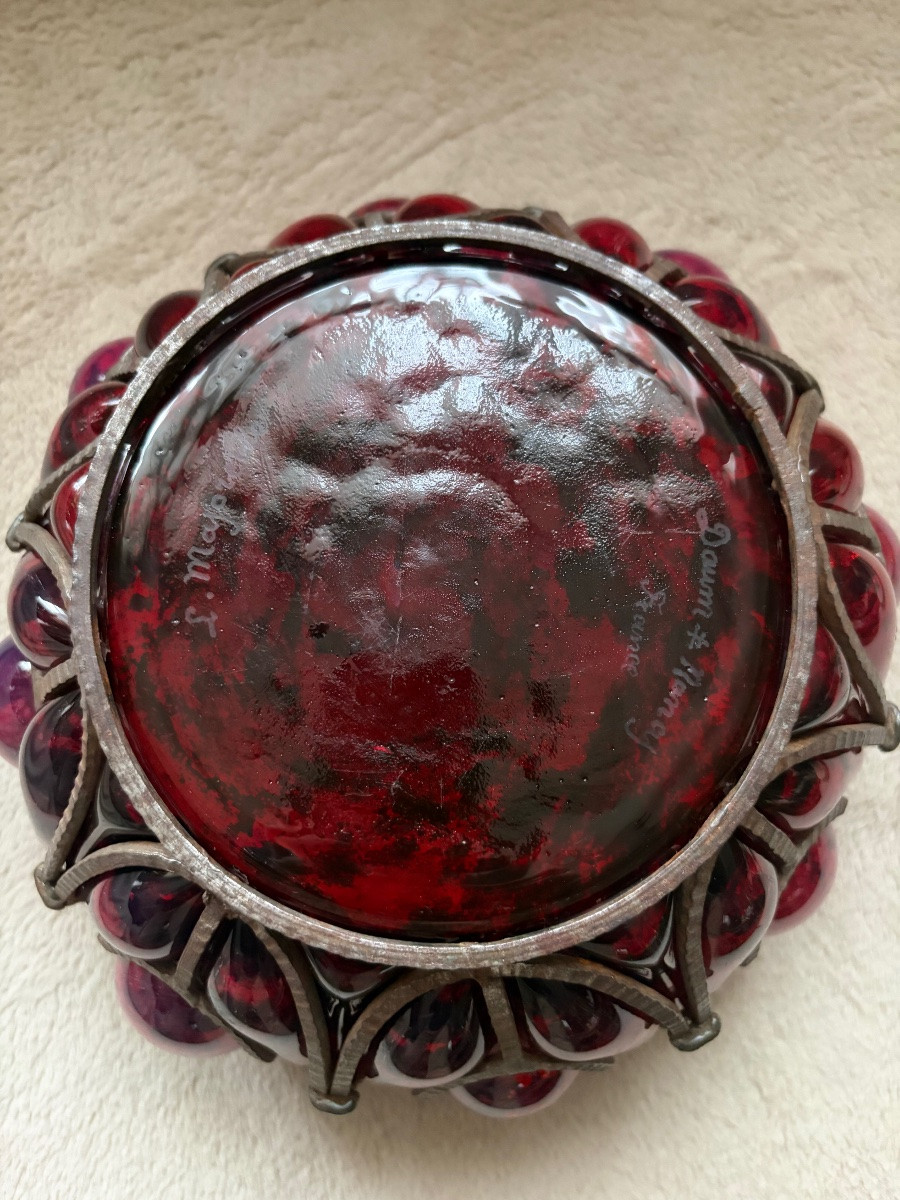 Coupe Art déco français de Daum Nancy et L. Majorelle-photo-3