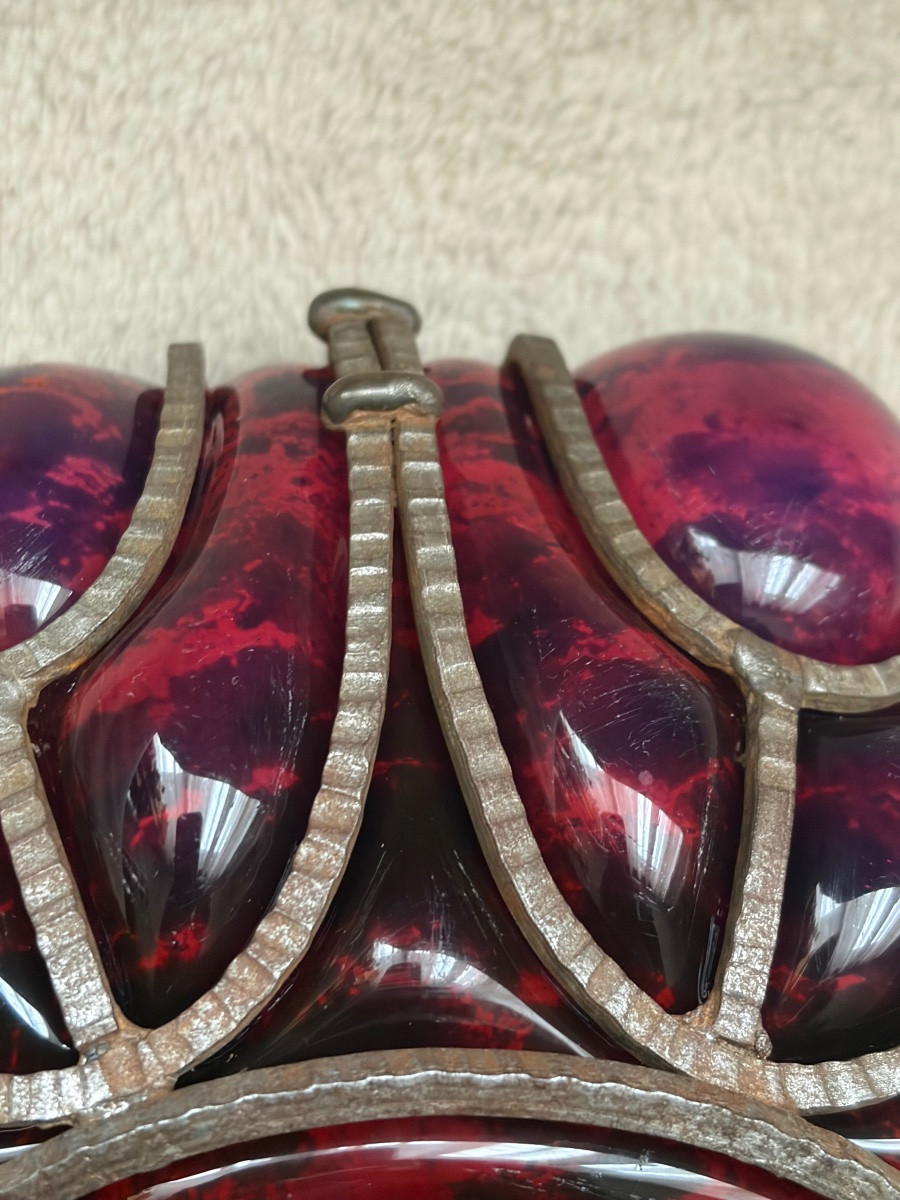 Coupe Art déco français de Daum Nancy et L. Majorelle-photo-4