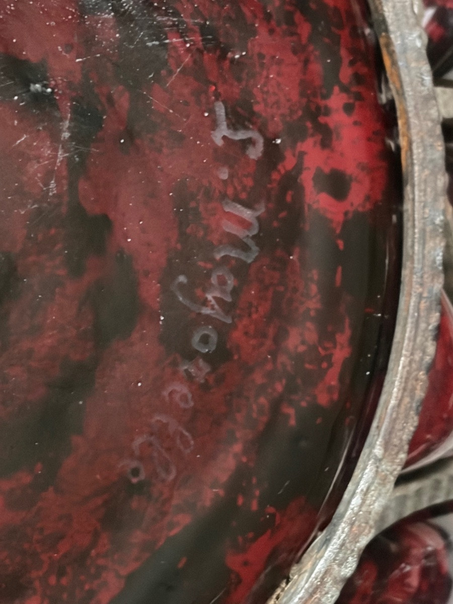 Coupe Art déco français de Daum Nancy et L. Majorelle-photo-2