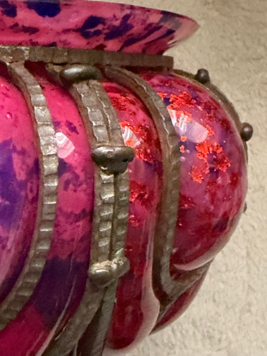 Coupe Art déco français de Daum Nancy et L. Majorelle-photo-7