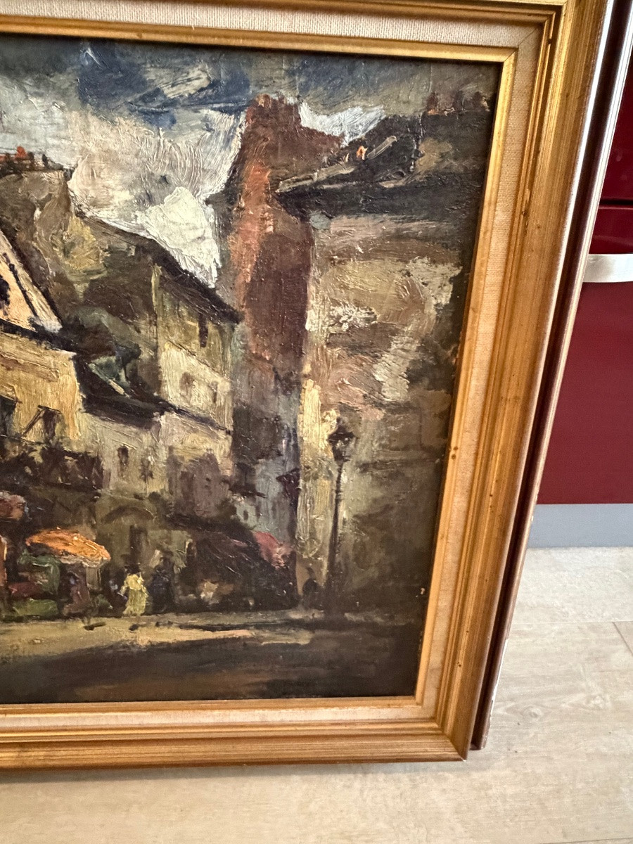 Oils On Canvas. Busy Street -photo-3