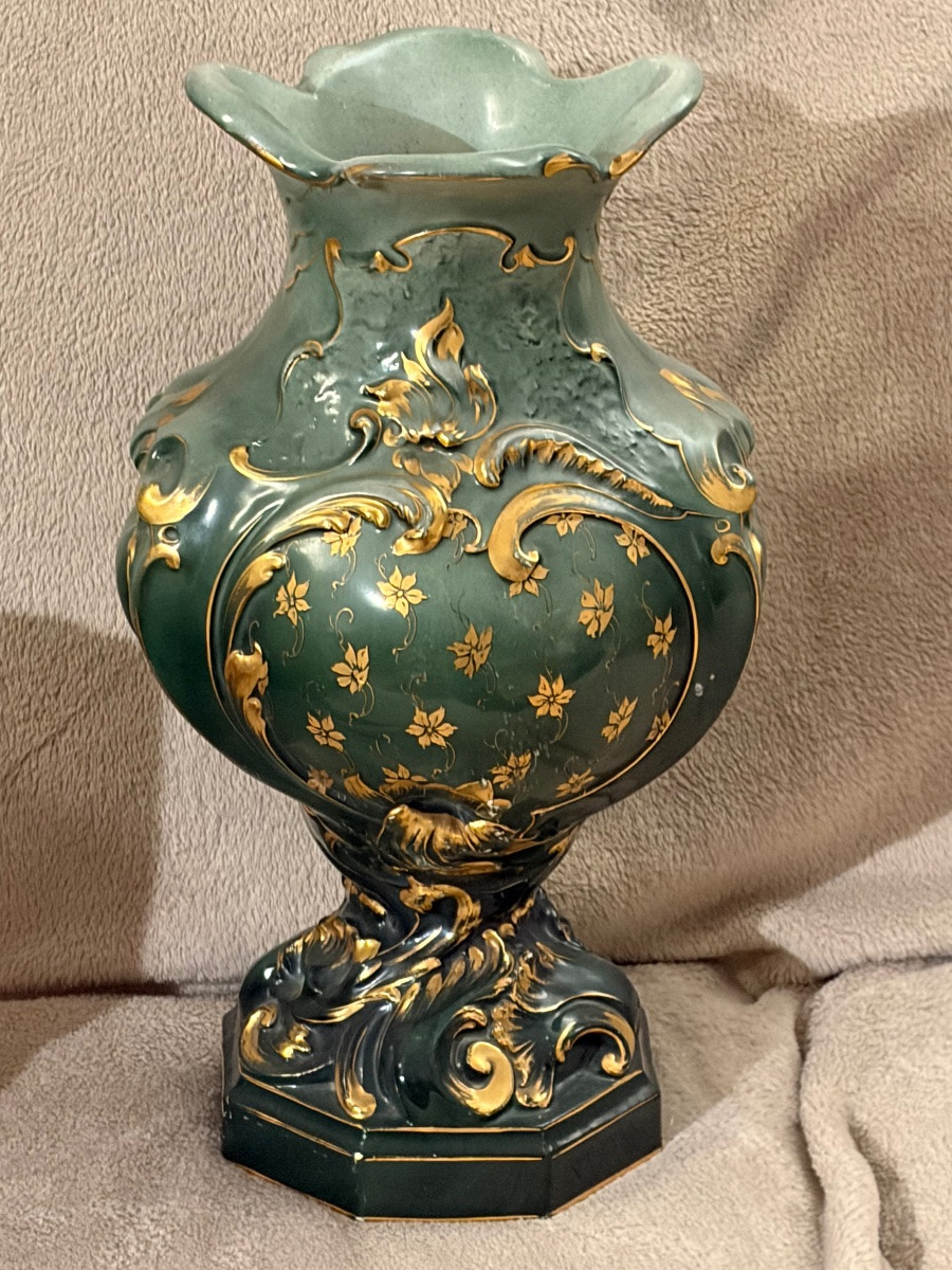 vase en faïence de Sainte Radegonde ART NOUVEAU-photo-4