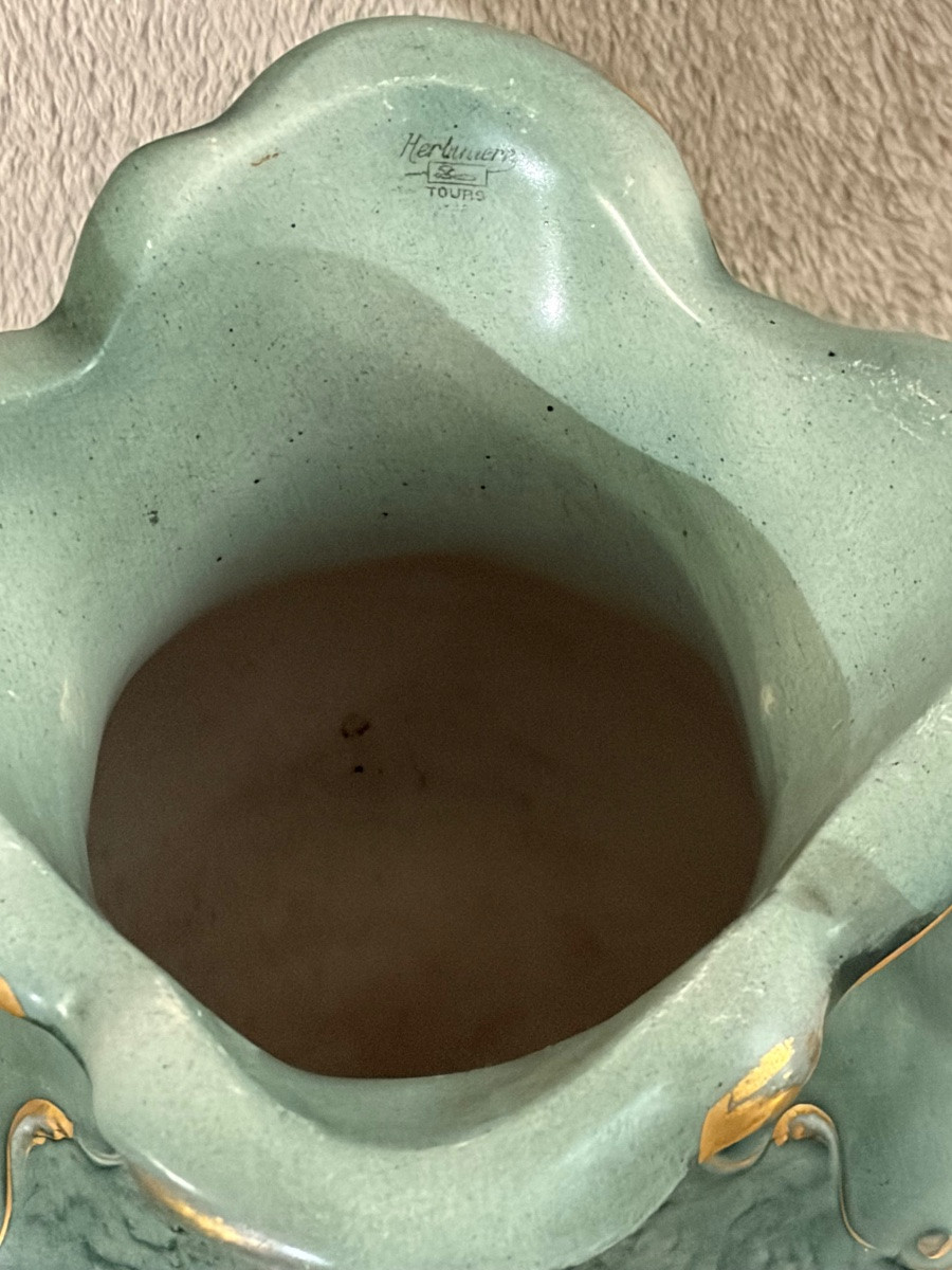 vase en faïence de Sainte Radegonde ART NOUVEAU-photo-2