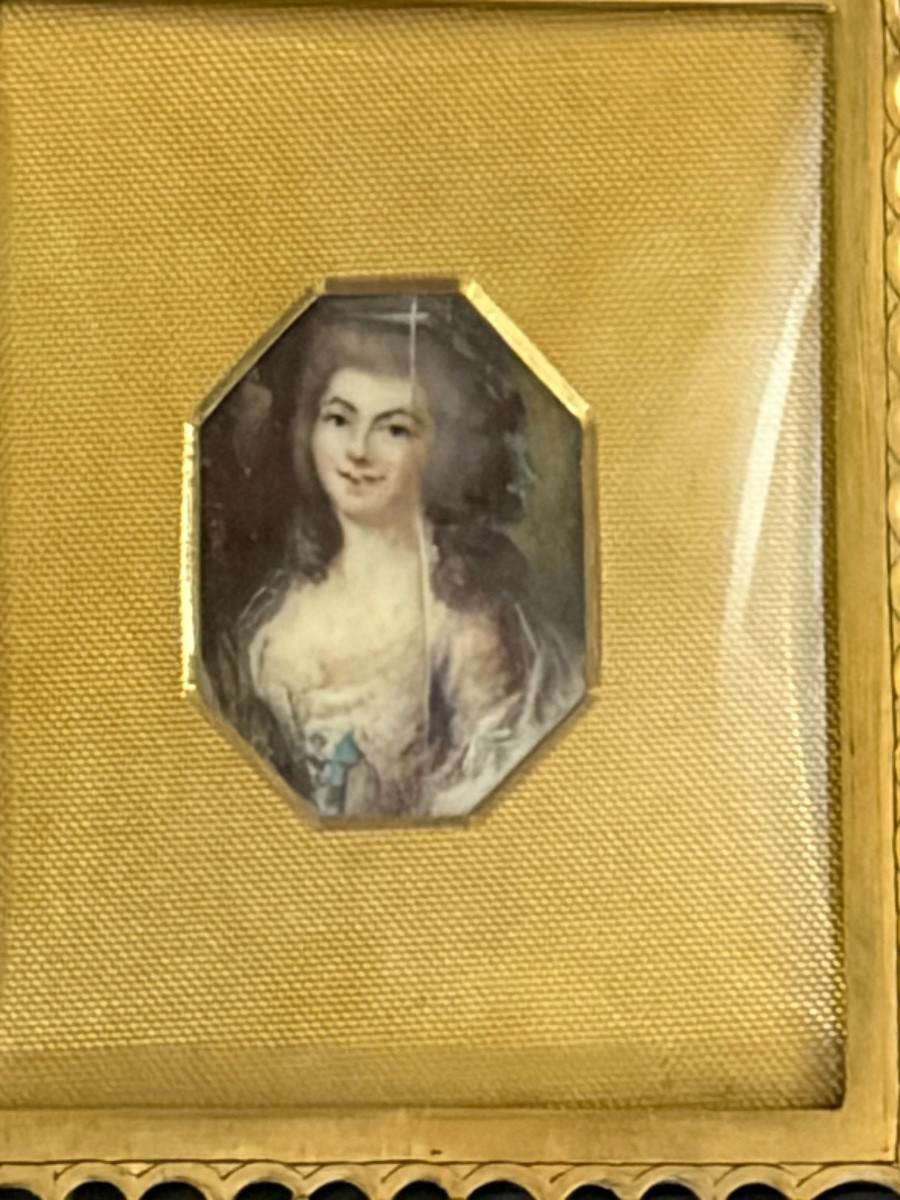 Pair Of Miniature Portraits, 19th Century-photo-2