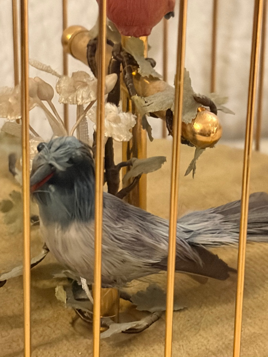 Reuge Two Singing Birds In A Golden Birdcage-photo-1