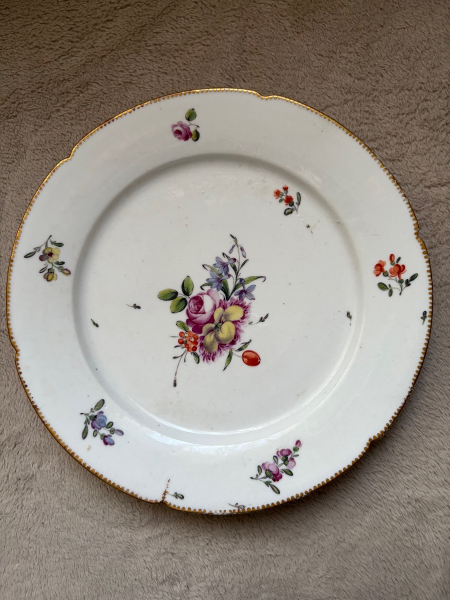 ASSIETTE EN PORCELAINE À DÉCOR POLYCHROME DE BOISETTE