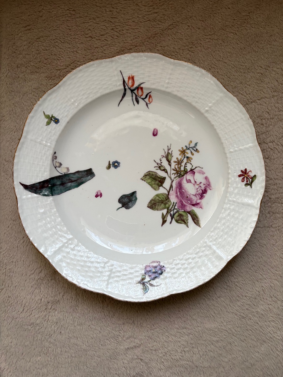 Assiette meissen décor fleurs