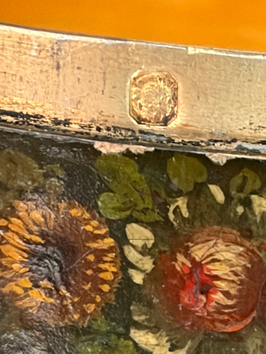 BOITE ARGENT ORNÉE D’UNE MINIATURE -photo-4