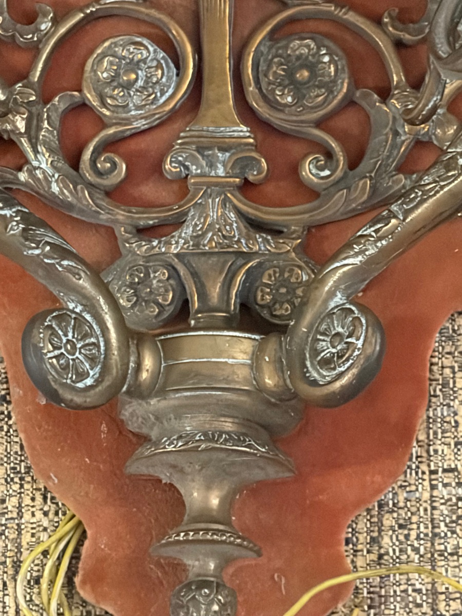 Paire d applique en bronze  chimère -photo-2