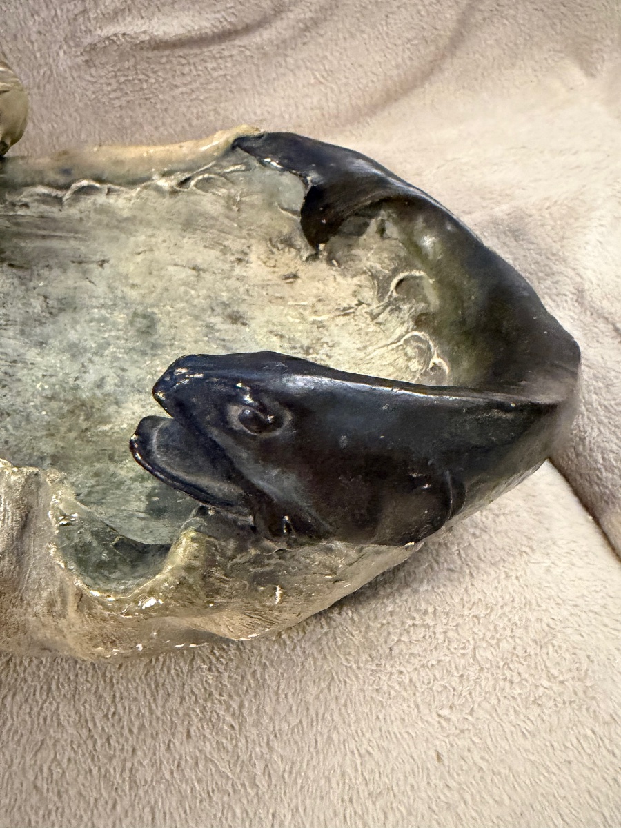 Art Nouveau / Austrian Jugendstil-style Dish, Featuring A Fish-woman,-photo-2
