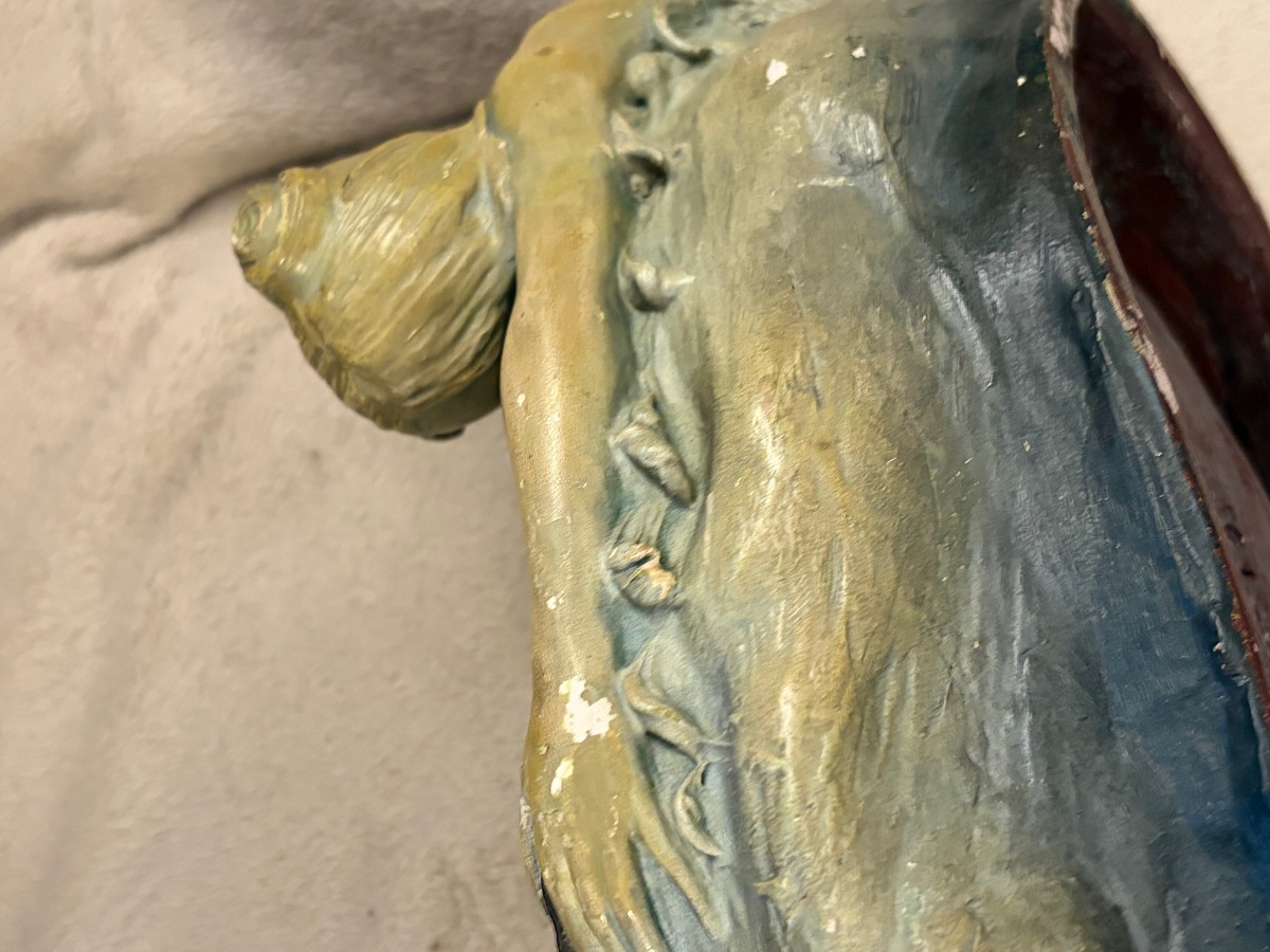 Art Nouveau / Austrian Jugendstil-style Dish, Featuring A Fish-woman,-photo-2